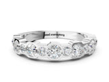 White gold Round Diamond Promise Ring with Round Diamond Accents