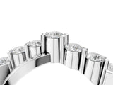 White gold Round Diamond Prong-Set Crossover Band_50
