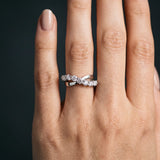 White gold Round Diamond Prong-Set Crossover Band_58