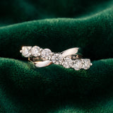 White gold Round Diamond Prong-Set Crossover Band_59
