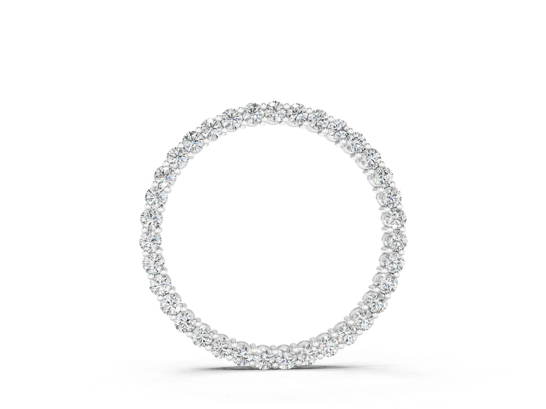 White gold Round Diamond Prong-Set Eternity Pendant_22