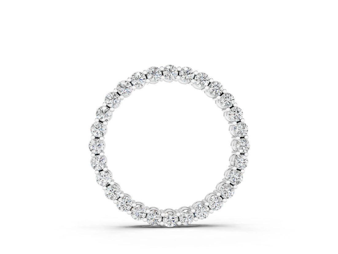 White gold Round Diamond Prong Set Eternity Pendant_6