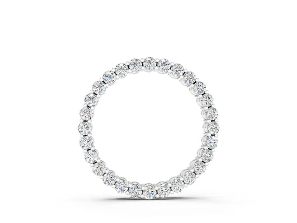 White gold Round Diamond Prong Set Eternity Pendant