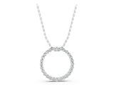 White gold Round Diamond Prong Set Eternity Pendant_7