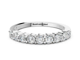 White gold Round Diamond Prong Set Half-Eternity Band_11