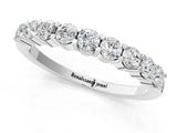 White gold Round Diamond Prong Set Half-Eternity Band_12