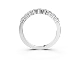 White gold Round Diamond Prong Set Half-Eternity Band_14
