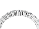 White gold Round Diamond Prong Set Half-Eternity Band_15