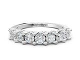 White gold Round Diamond Prong-Set Half Eternity Band_2