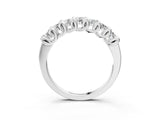 White gold Round Diamond Prong-Set Half Eternity Band_5