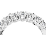 White gold Round Diamond Prong-Set Half Eternity Band_6