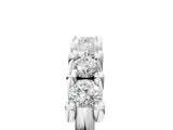 White gold Round Diamond Prong-Set Half Eternity Band_7