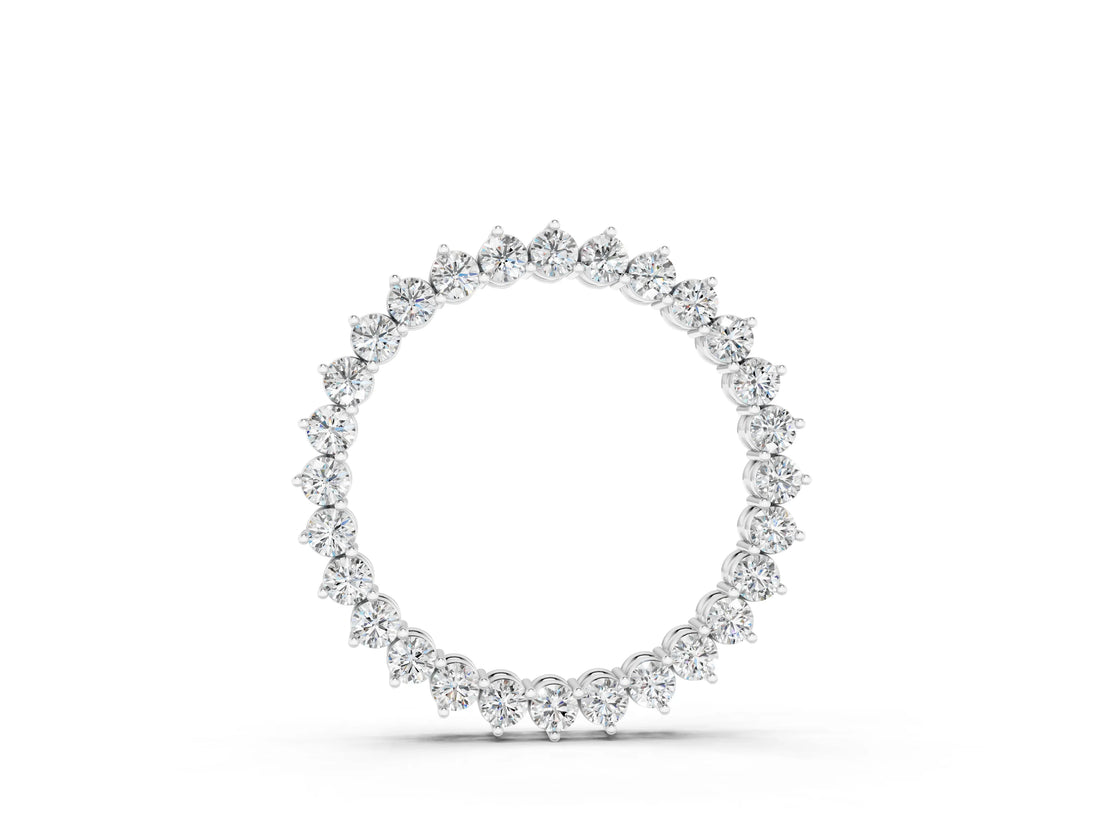 White gold Round Diamond Prong-Set Halo Pendant_6