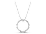 White gold Round Diamond Prong-Set Halo Pendant_7