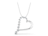 White gold Round Diamond Prong-Set Heart Pendant_7