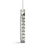 White gold Round Diamond Prong Set Marquise Pendant 1