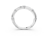 White gold Round Diamond Prong-Set Milgrain Eternity Band_38