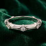 White gold Round Diamond Prong Set Milgrain Eternity Band_55