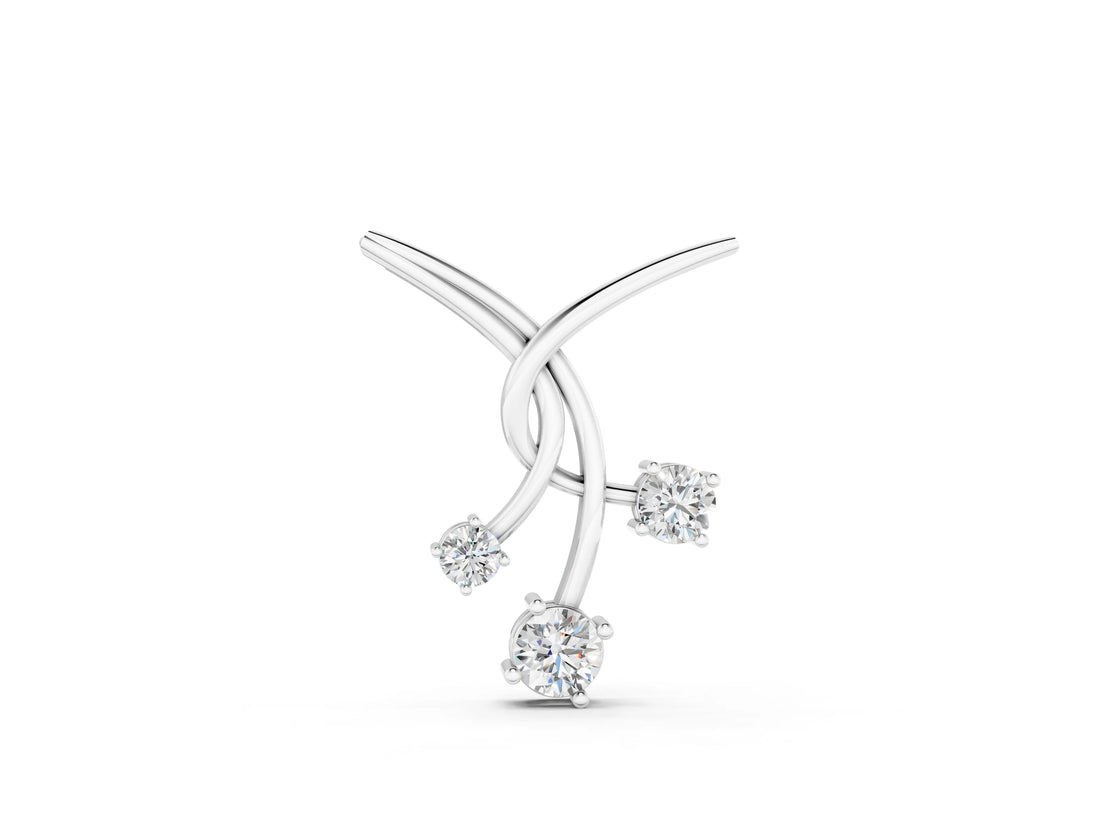 White gold Round Diamond Prong Set Pendant_3