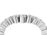 White gold Round Diamond Prong Set White Gold Curved Band_7