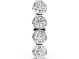 White gold Round Diamond Row Flatback Earring