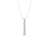 White gold Round Diamond S-Curve Prong Set Pendant_4