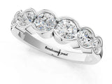 White gold Round Diamond Scalloped Bezel Set Eternity Band_13