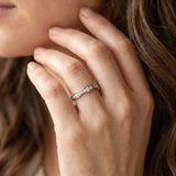 White gold Round Diamond Scalloped Pavé Eternity Band_48