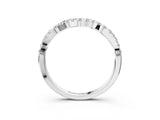 White gold Round Diamond Scalloped Pavé Wedding Band with Shared Prong Setting_15