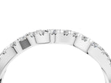 White gold Round Diamond Scalloped Pavé Wedding Band with Shared Prong Setting_16