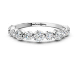 White gold Round Diamond Scalloped Prong Set Eternity Band_63