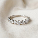White gold Round Diamond Scalloped Prong Set Eternity Band_78