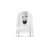 White gold Round Diamond Seven-Stone Channel Set Mens Band_5