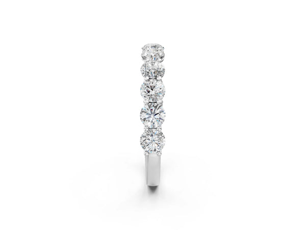 White gold Round Diamond Shared Prong Eternity Band