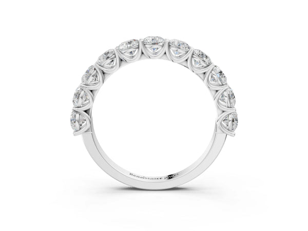 White gold Round Diamond Shared Prong Eternity Band