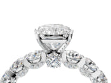 White gold Round Diamond Side Stone Engagement Ring with Six-Prong Setting_10