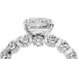 White gold Round Diamond Side Stone Engagement Ring with Six-Prong Setting_10