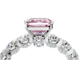 White gold Round Diamond Side Stone Engagement Ring with Six-Prong Setting_10