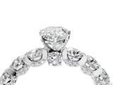 White gold Round Diamond Side Stone Engagement Ring with Six-Prong Setting_10