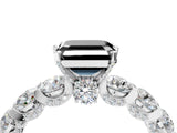 White gold Round Diamond Side Stone Engagement Ring with Six-Prong Setting_10