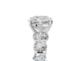 White gold Round Diamond Side Stone Engagement Ring with Six-Prong Setting_11