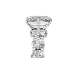 White gold Round Diamond Side Stone Engagement Ring with Six-Prong Setting_11