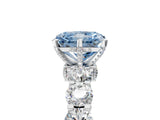 White gold Round Diamond Side Stone Engagement Ring with Six-Prong Setting_11