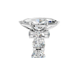 White gold Round Diamond Side Stone Engagement Ring with Six-Prong Setting_11