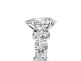 White gold Round Diamond Side Stone Engagement Ring with Six-Prong Setting_11