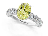 White gold Round Diamond Side Stone Engagement Ring with Six-Prong Setting_11