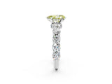 White gold Round Diamond Side Stone Engagement Ring with Six-Prong Setting_14