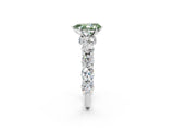 White gold Round Diamond Side Stone Engagement Ring with Six-Prong Setting_14