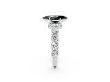 White gold Round Diamond Side Stone Engagement Ring with Six-Prong Setting_14