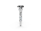 White gold Round Diamond Side Stone Engagement Ring with Six-Prong Setting_14